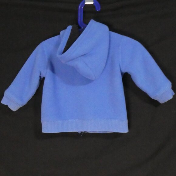 GAP | 18- 24 months | Blue Fleece Zip-Up Hoodie | Navy Furry Fleece Lining - Picture 3 of 15